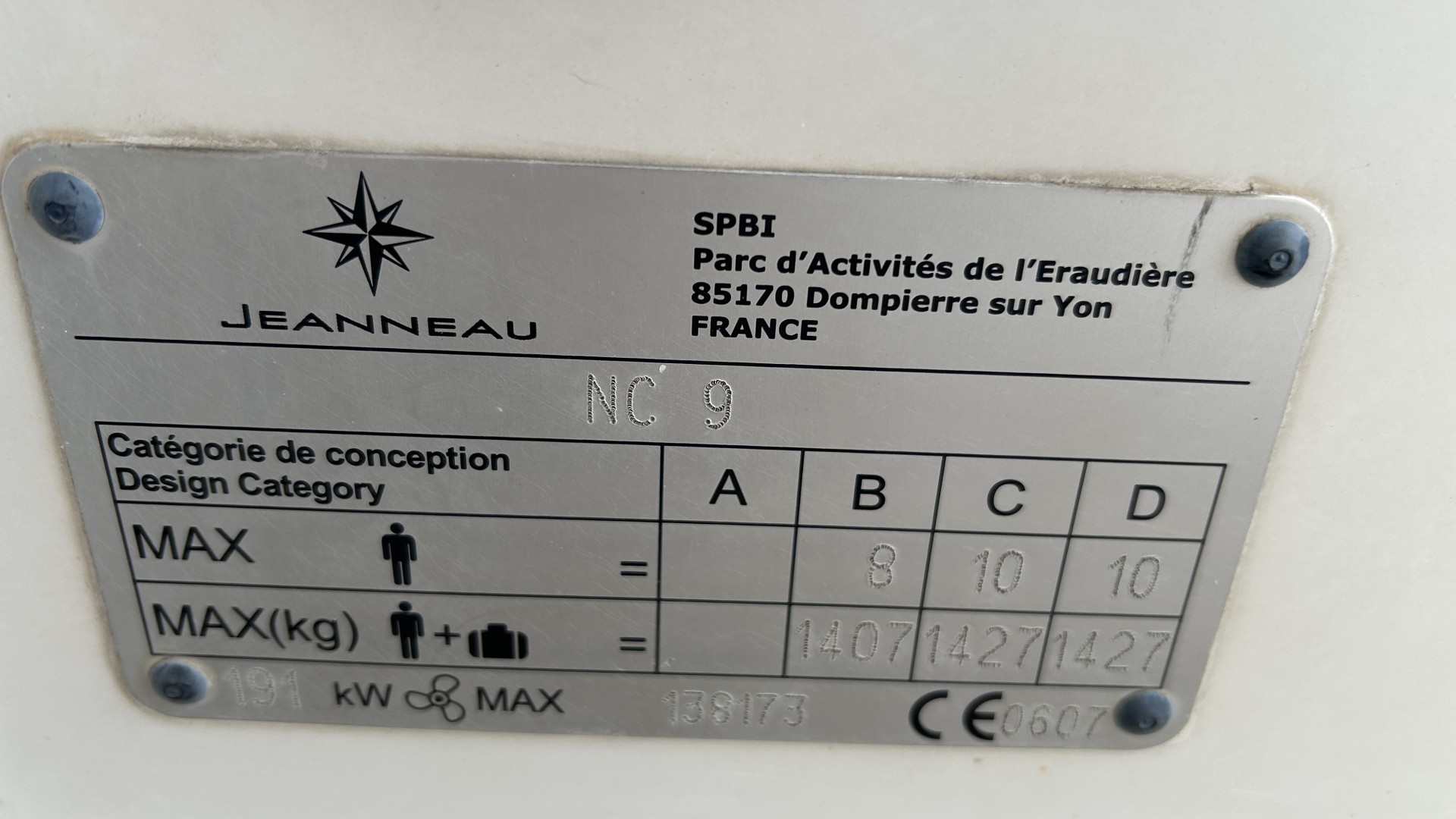 JEANNEAU - NC 9 à vendre