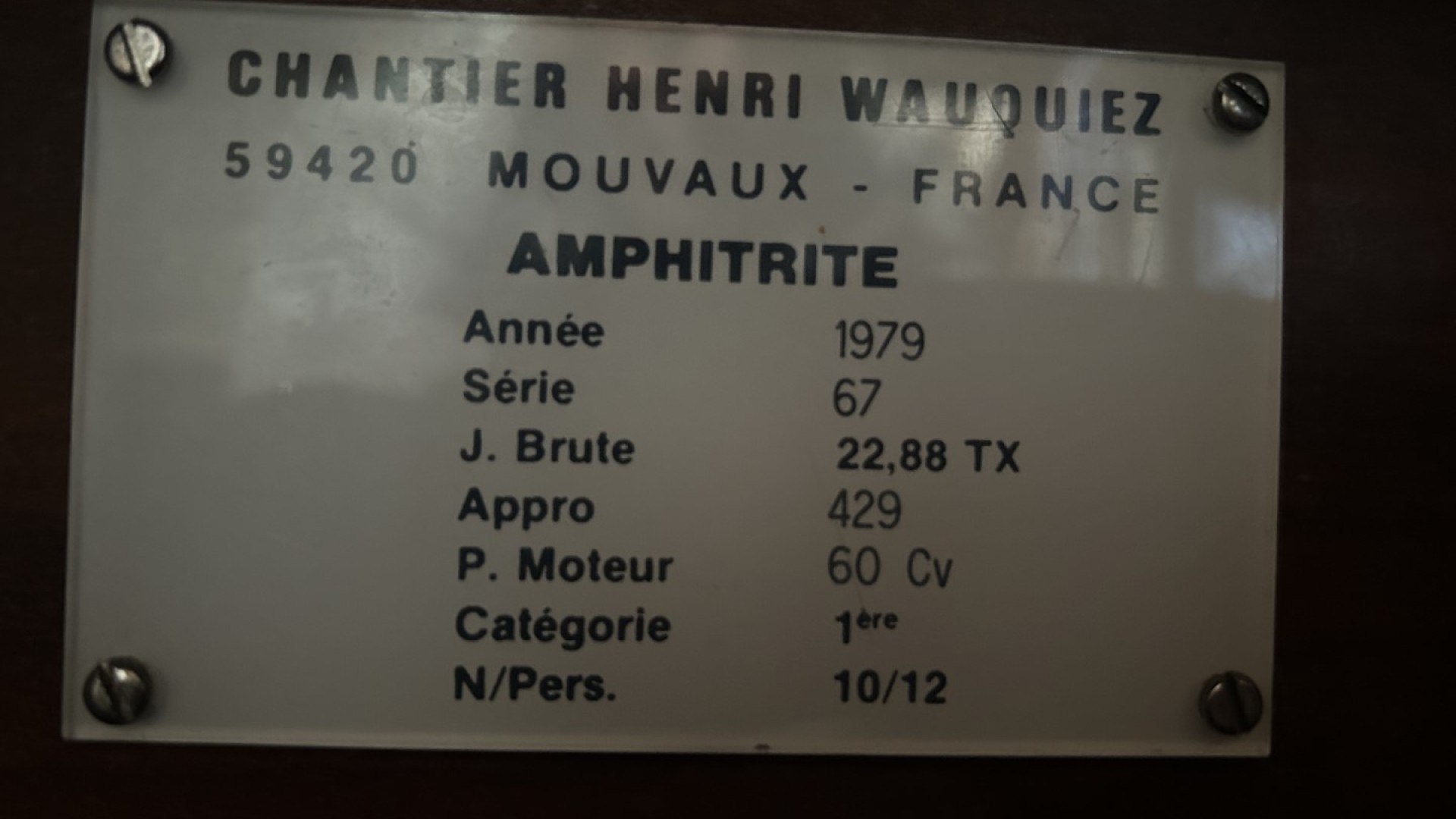 WAUQUIEZ - AMPHITRITE 43 à vendre