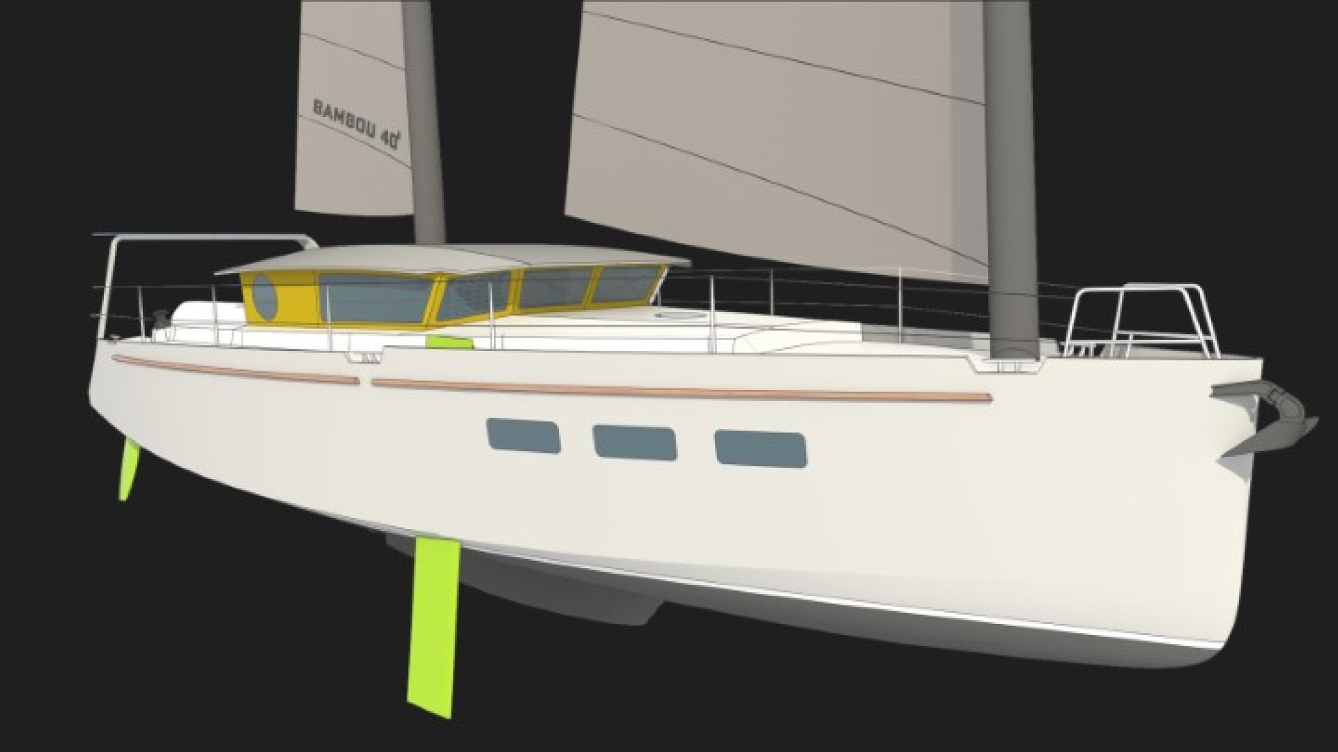 CUSTOM VOILIER DE VOYAGE - DERIVEUR BAMBOU 40 TDM à vendre